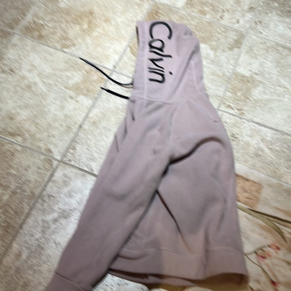 Calvin Klein Performance Women’s Hooded Fleece Jacket Sz L  Dusty Taupe. NWOT
